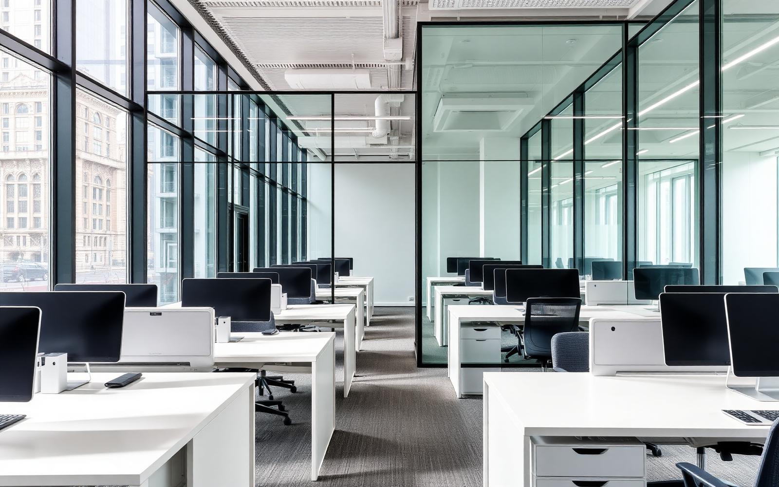 Modern minimalist office space